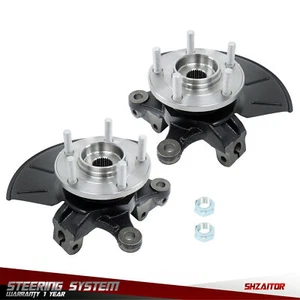 Pair Front Wheel Bearing Hub Steering Knuckle Assy For Ford Escape 01-04 V6 3.0L - Picture 1 of 11