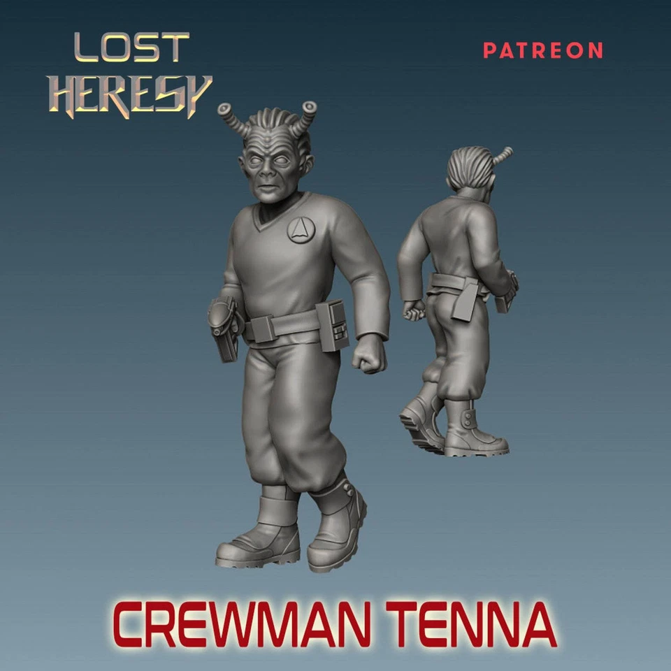 Crewman Tenna - Resin Miniature | Sci Fi | Legion | Trek | Lost Heresy - Image 1 of 1