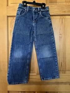 Lee Dungarees Boys Straight Leg Jeans medium blue size 7 adjustable waist - Picture 1 of 4