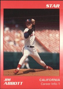 1990 Star Abbott Baseball Card #7 Jim Abbott/Career Info - 1