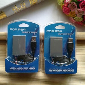 2x 2000mAh Rechargeable Battery &USB  Cable for Sony Playstation PS4 Controller