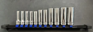 SNAP ON 11-PIECE 3/8" DRIVE SAE DEEP 6-POINT SOCKET SET (1/4"-7/8") USA - Picture 1 of 8