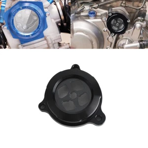 Black Engine Oil Filter Clear Cover Replacement For Yamaha Raptor 700 2006-2022 - Picture 1 of 7