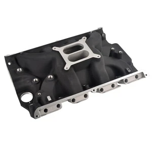 Black Satin Aluminum Dual Plane Intake Manifold For Ford FE 390 406 410 427 428 - Foto 1 di 10