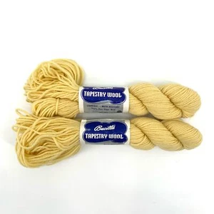 Bucilla Vintage 100% Virgin Wool Tapestry Yarn in Yellow NOS Lot of 2 Skeins 083 - Picture 1 of 6