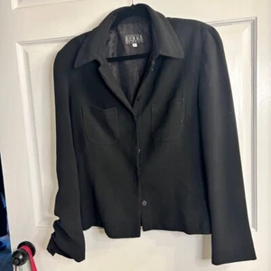 Vintage Y2K Women's Kenar Studio Blazer Black Size 12 - Picture 1 of 5