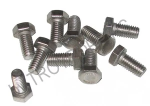 10-SS 3/8"-16 X 3/4" HH HEX HEAD BOLTS MACHINE SCREWS STAINLESS STEEL 18-8 PARTS - Picture 1 of 1