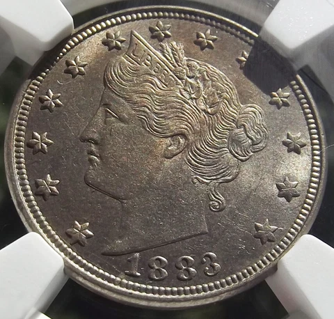 1883 "No CENTS" Liberty V Nickel - MS62 NGC Cover