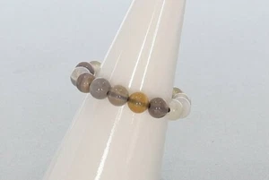 Botswana Achat Edelstein Fingerring Ring Kugel Perlengröße Ø 4mm | Elastik Band - Picture 1 of 2