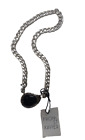 FROM ST XAVIER Jayden FSX Chain Model Necklace Silver Colored Black OYNX NWT