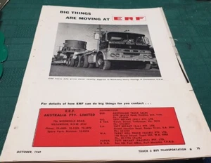 1969 ERF TRUCKS Australian Sales Advert - Picture 1 of 1