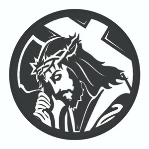 Jesus with Cross Sticker - Decal - Picture 1 of 2