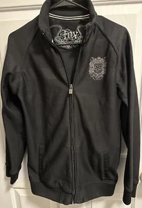 Fox Deluxe Zip Up Wind Jacket Kids XL Black Lightweight Style 46192 - Picture 1 of 5