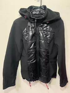 Weather Tamer Jacket Women's Size M Black Removable Hoodie Quilted Coat - Picture 1 of 12