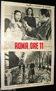 fotobusta film ROMA ORE 11 Irene Galter Carla Del Poggio G.De Santis 1952 - Picture 1 of 1