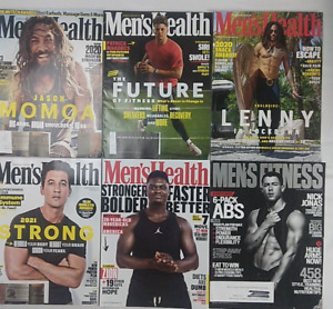 Lot Of 7 Men's Health/Fitness Magazines 2016-2021 Jason Momoa Excercises Diets