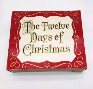 VTG Holiday House Star Band 12 Days of Christmas Glass Stencil Mica Ornaments - Picture 1 of 10