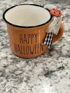 Mini Tazza, Disegnata a Mano, "Happy Halloween 1" Decorazione Rustica/Fattoria, 2"x2" - Foto 1 di 4