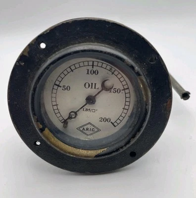 Vintage ARIC Pre-War Oil Pressure Gauge Classic Car Bentley Frazer Nash Riley - Image 1 of 4