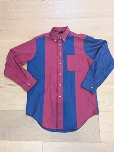 VTG Blair Shirt Mens S/M Blue Red Colorblock 90s western Long Sleeve Button Up - Picture 1 of 5