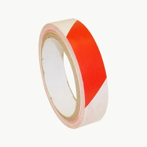JVCC Hazard Warning Tape [6 mils thick] (HZ-8): 1 in. x 18 yds. (Red with White - Picture 1 of 2