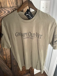 Grunt Style T-Shirt - Military Green Grumpy Old Vet NWT USA Unisex Medium - Picture 1 of 7