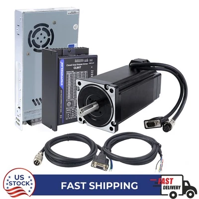 Servoconductor de motor paso a paso de circuito cerrado Nema 34 12 Nm CL86T V4.1 y kit CNC de alimentación Foto 1 de 4