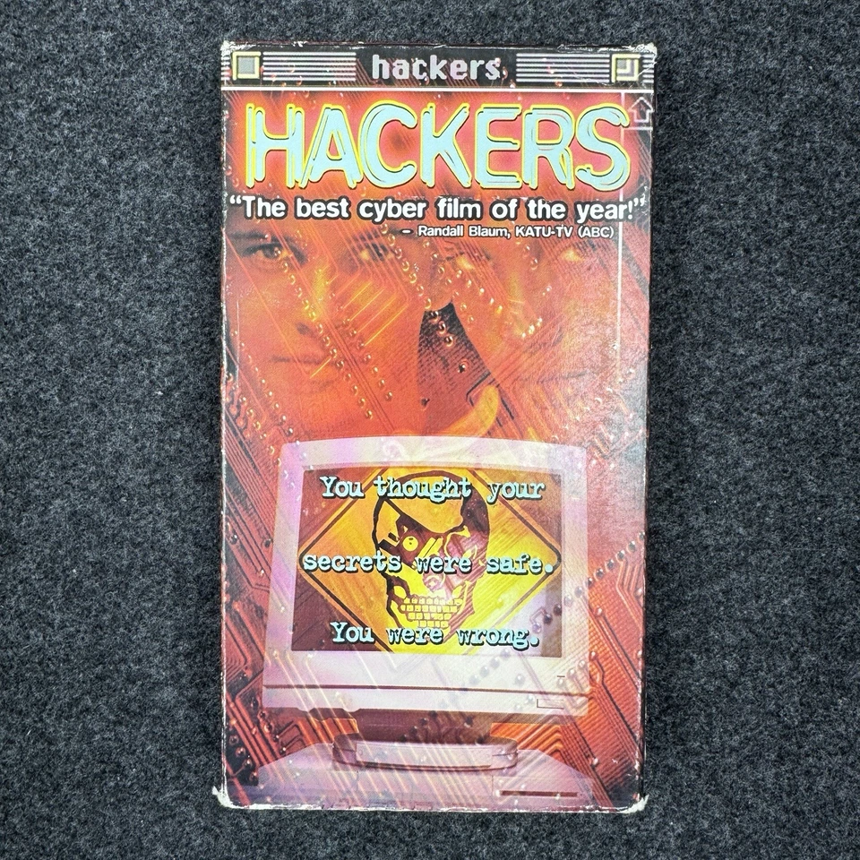 Hackers VHS 1995 Angelina Jolie 1996 1st Release - Rental - Image 1 of 4