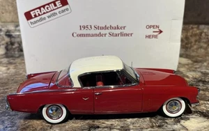 1953 STUDEBAKER COMMANDER STARLINER red in 1:24 scale by Danbury Mint - Picture 1 of 3