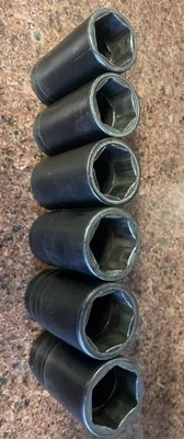 6pc SnapOn 1/2" Deep 6PT  METRIC Impact Sockets 29mm -36mm  SIMM290-SIMM360 - Image 1 of 4