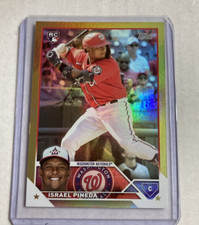 2023 Topps #447- ISAREL PINEDA Gold Foil SP Rookie RC Card.