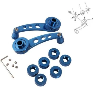 2x 4.7" Aluminum Car Window Door Winder Glass Cranks Handle Knob For Ford Subaru - Image 1 of 4