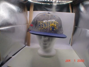 Vintage Echtleder NCAA Kentucky Wildcats Mütze Druckknopflasche OSFA 90’s Logo - Bild 1 von 5