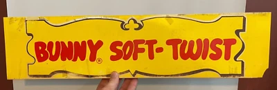 Vintage Bunny Bread Soft-Twist Plastic Store Sign Display 6" X 24" 1950's? - Image 1 of 4