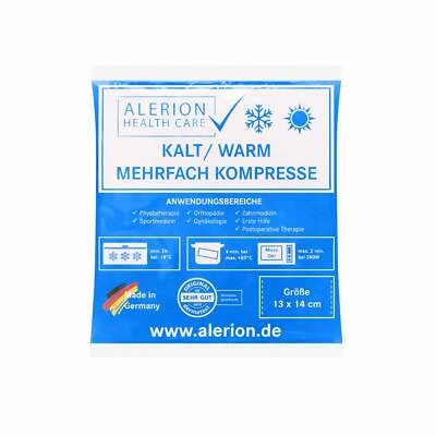 Alerion 10 Stück 13 cm x 14 cm Kalt Warm Kompresse Mehrfach Kompresse Kühlpad Wi