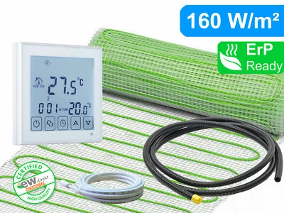 EW DIREKT Elektrische Fußbodenheizung UltraPro für Fliesen 160 W/m² mit RT-45 Komplett-Set