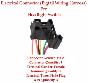 Electrical Connector (Pigtail) Wiring Harness for Headlamp Switch DS177 Fits: GM - Picture 1 of 6