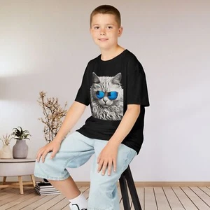 Cat with Sunglasses - Cool Cat Kids Tee, Cat Lover Gift - Picture 1 of 22