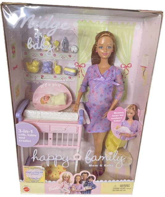 Mattel Happy Family Midge & Baby Barbie Doll - (56663) for sale online