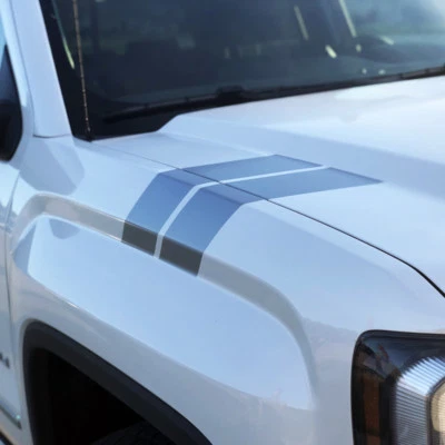 Calcomanía de vinilo Fender Racing Hash Stripes para GMC Sierra 2014 2015 2016 2017 2018 Foto 1 de 3