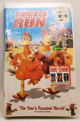 Chicken Run VHS, Sealed, 2000 DreamWorks Home Entertainment  - Image 1 of 2