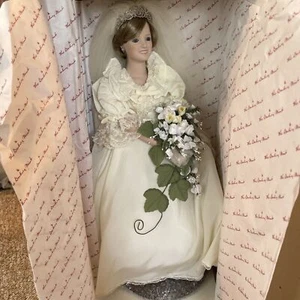 The Princess Diana 19” Porcelain Wedding Dress Bride Doll by The Danbury Mint - Picture 1 of 12