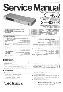 TECHNICS SH-4060 SH 4060 - AUDIO TIMER SERVICE MANUAL COLOR VERSION + ERGÄNZUNG - Bild 1 von 1