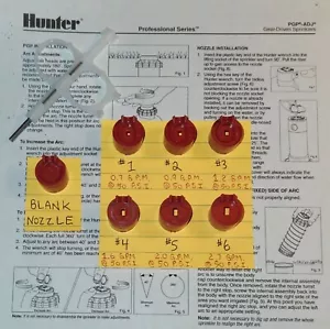 Juego de 6 boquillas rojas y 1 boquilla en blanco para Hunter PGP-ADJ. 1 Adj. Herramienta - Imagen 1 de 1