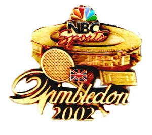 2002 WIMBLEDON CHAMPIONSHIPS NBC GUEST MEDIA PRESS PIN - Picture 1 of 1