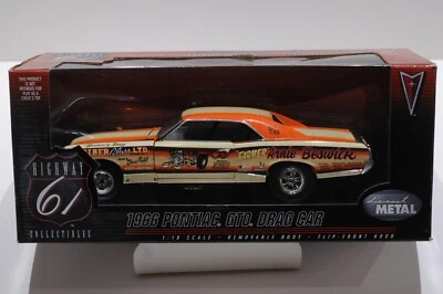 HIGHWAY 61 1966 PONTIAC GTO DRAG CAR ARNIE BESWICK SCALE 1:18 DIECAST - Image 1 of 4