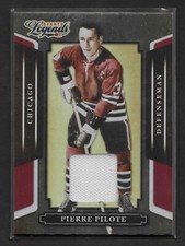 2008 Donruss Sports Legends Materials Mirror Red  Pierre Pilote Jersey #'d500