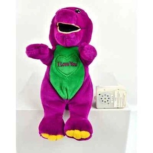 Vintage Talking Barny Plush by Lyons / Playskool Tested 8in /11in "I Love You" - Picture 1 of 5