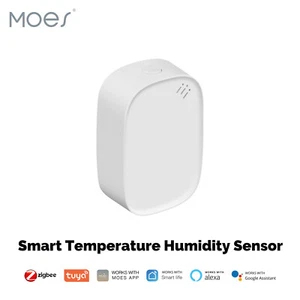 MOES ZigBee Inteligente Temperatura Humedad Sensor Detector Aplicación Monitor Alexa Google - Imagen 1 de 16