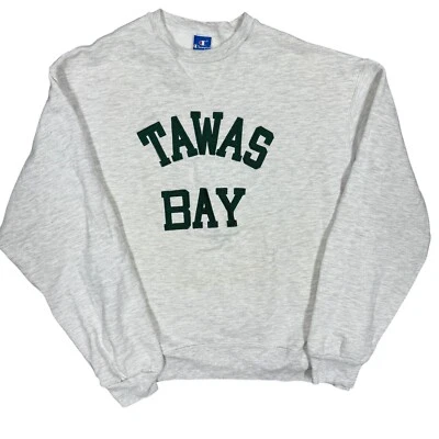 Vintage  1980s Champion Sweatshirt Tawas Bay Michigan Made in USA XL - Imagem 1 de 4